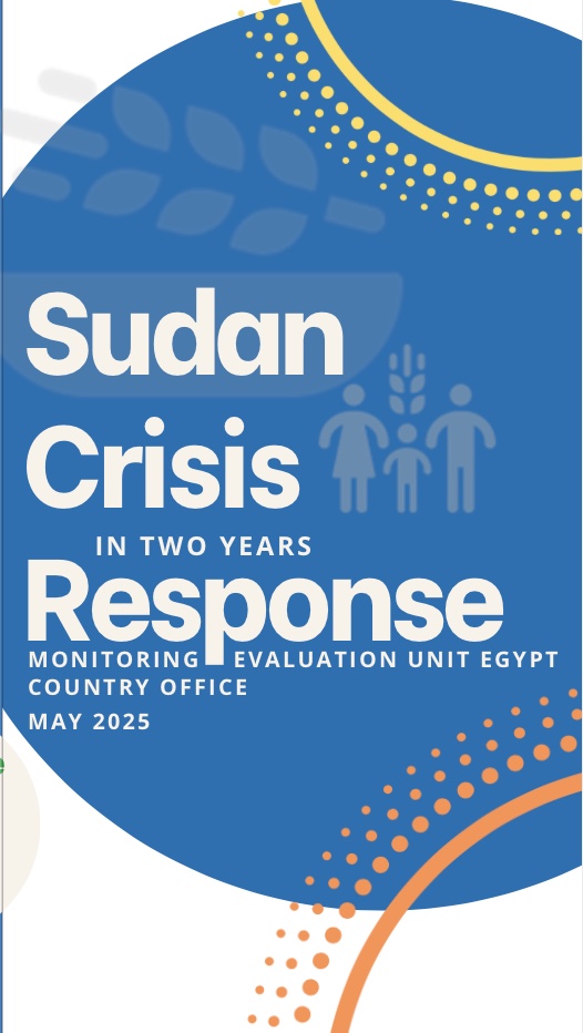Report cover I designed: Sudan Crisis Response in two years, WFP Egypt M&E unit